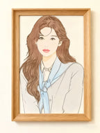 Solid Wood Realistic Portrait Wooden Painting, Home Decor, Customizable