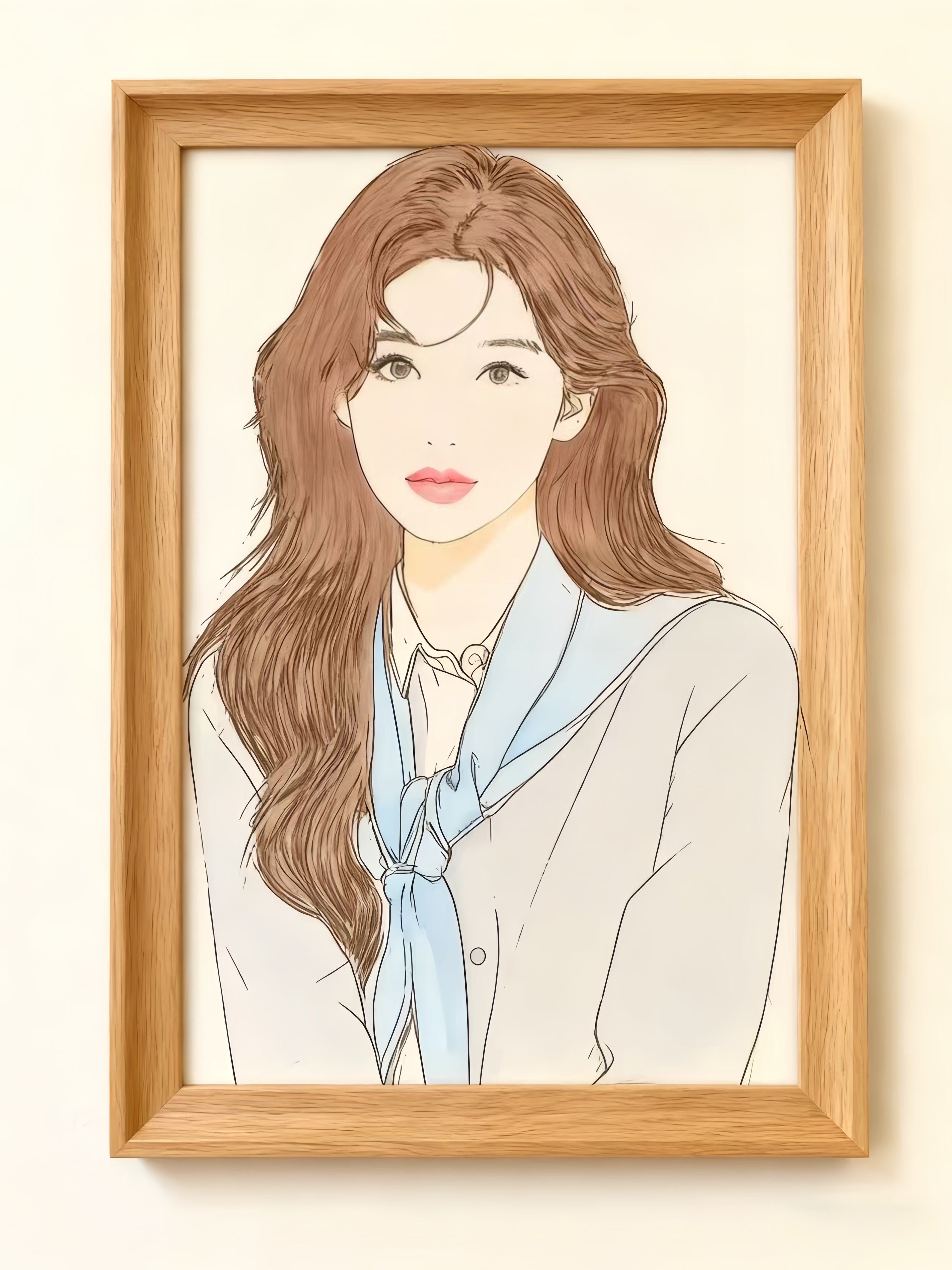 Solid Wood Realistic Portrait Wooden Painting, Home Decor, Customizable