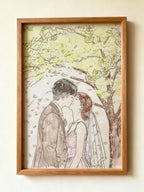 Solid Wood Realistic Portrait Wooden Painting, Home Decor, Customizable