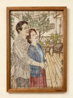 Solid Wood Realistic Portrait Wooden Painting, Home Decor, Customizable