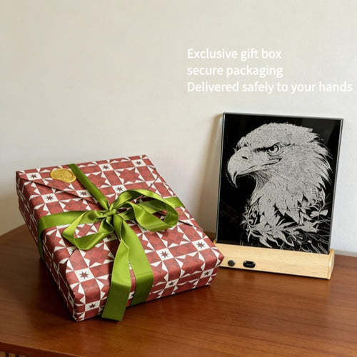 Black Glass Hammered Eagle Art