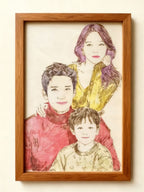 Solid Wood Realistic Portrait Wooden Painting, Home Decor, Customizable