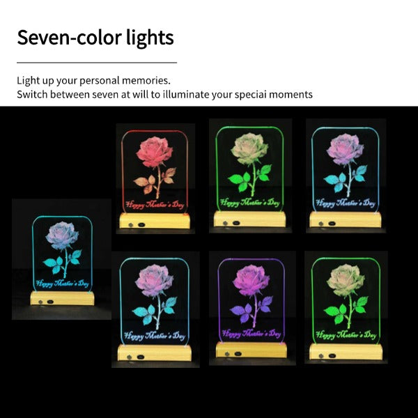 Hammered Glass Art - Rose for Mother's Day